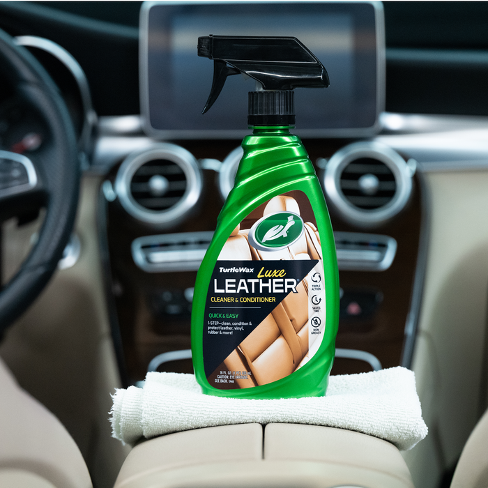 COMPLETE CAR CARE BUNDLE: INTERIOR 1 CLEANER, EXTERIOR DETAILER, & LEATHER CONDITIONER - FREE AIR FRESHENER - Turtle Wax PK