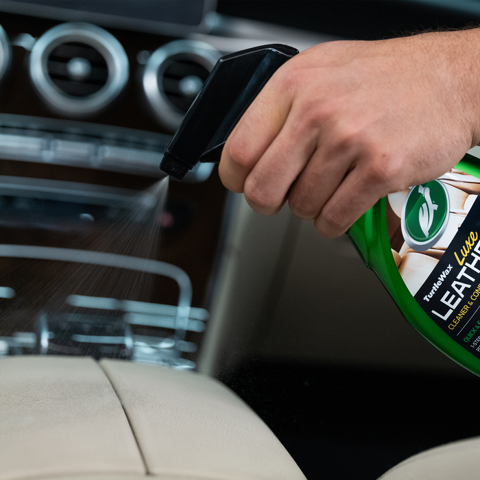 COMPLETE CAR CARE BUNDLE: INTERIOR 1 CLEANER, EXTERIOR DETAILER, & LEATHER CONDITIONER - FREE AIR FRESHENER - Turtle Wax PK