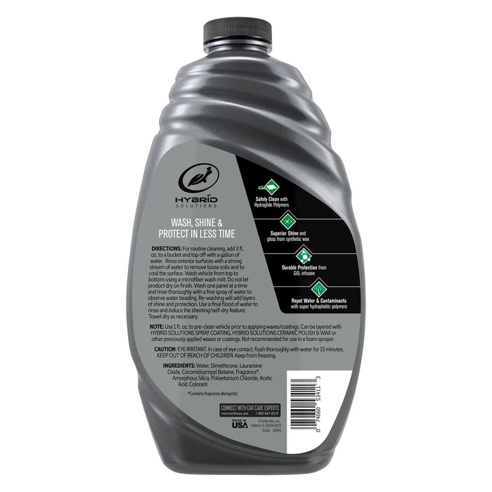 HYBRID SOLUTIONS CERAMIC CAR CARE KIT: WASH & WAX, SPRAY COATING, AND 3-IN-1 DETAILER - FREE AIR FRESHENER - Turtle Wax PK