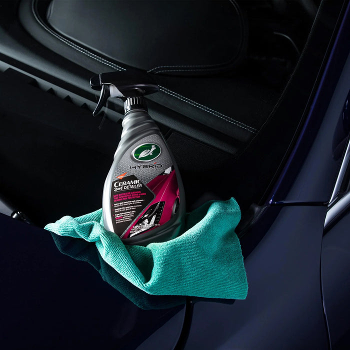 HYBRID SOLUTIONS CERAMIC CAR CARE KIT: WASH & WAX, SPRAY COATING, AND 3-IN-1 DETAILER - FREE AIR FRESHENER - Turtle Wax PK